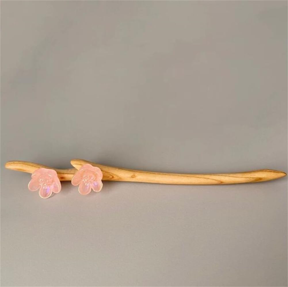 Amazon.co.jp: [TingTing Rose] 桃の木 かんざし 2輪 桃の